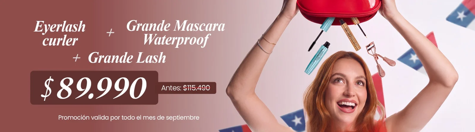 Eyelash Curler + Grande Mascara Waterproof + Grande Lash
